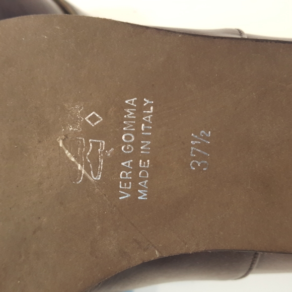 Vintage Italian Leather Vera Gomma SIMARD Red Brown Loafer Shoes (EU 37.5) - Picture 11 of 11